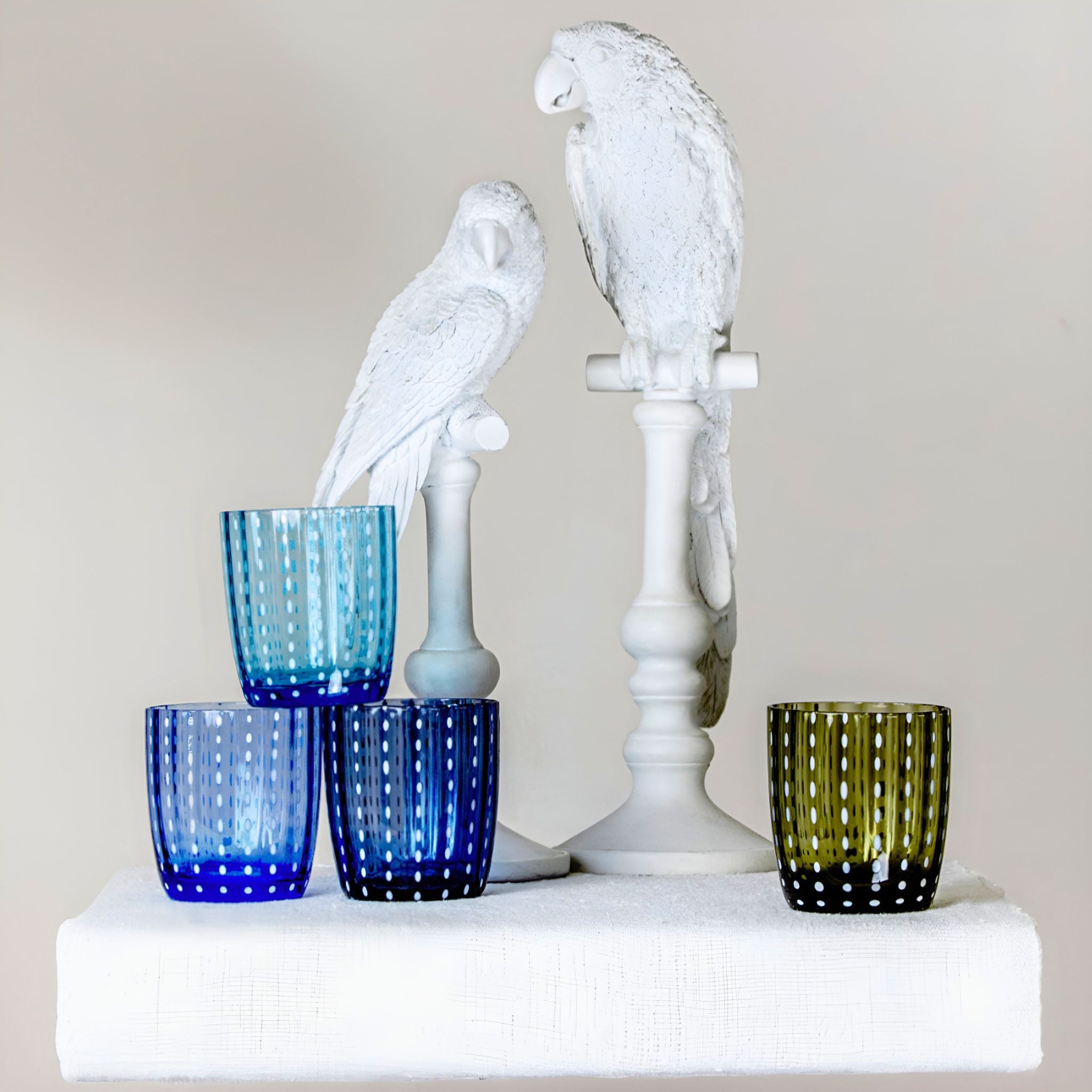 Blaue Trinkgläser Carnival von Livellara