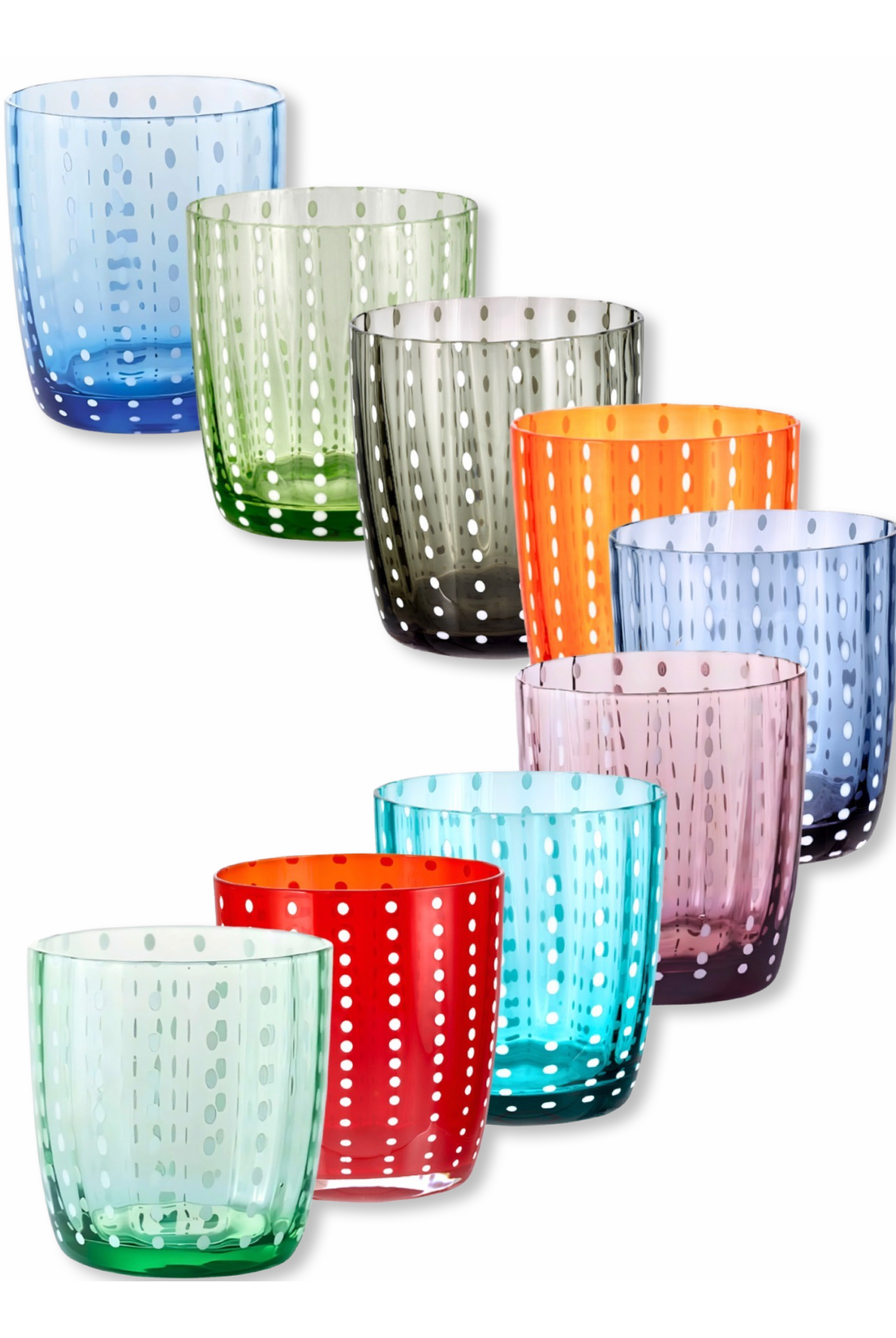 Bunte Trinkgläser Carnival von Livellara