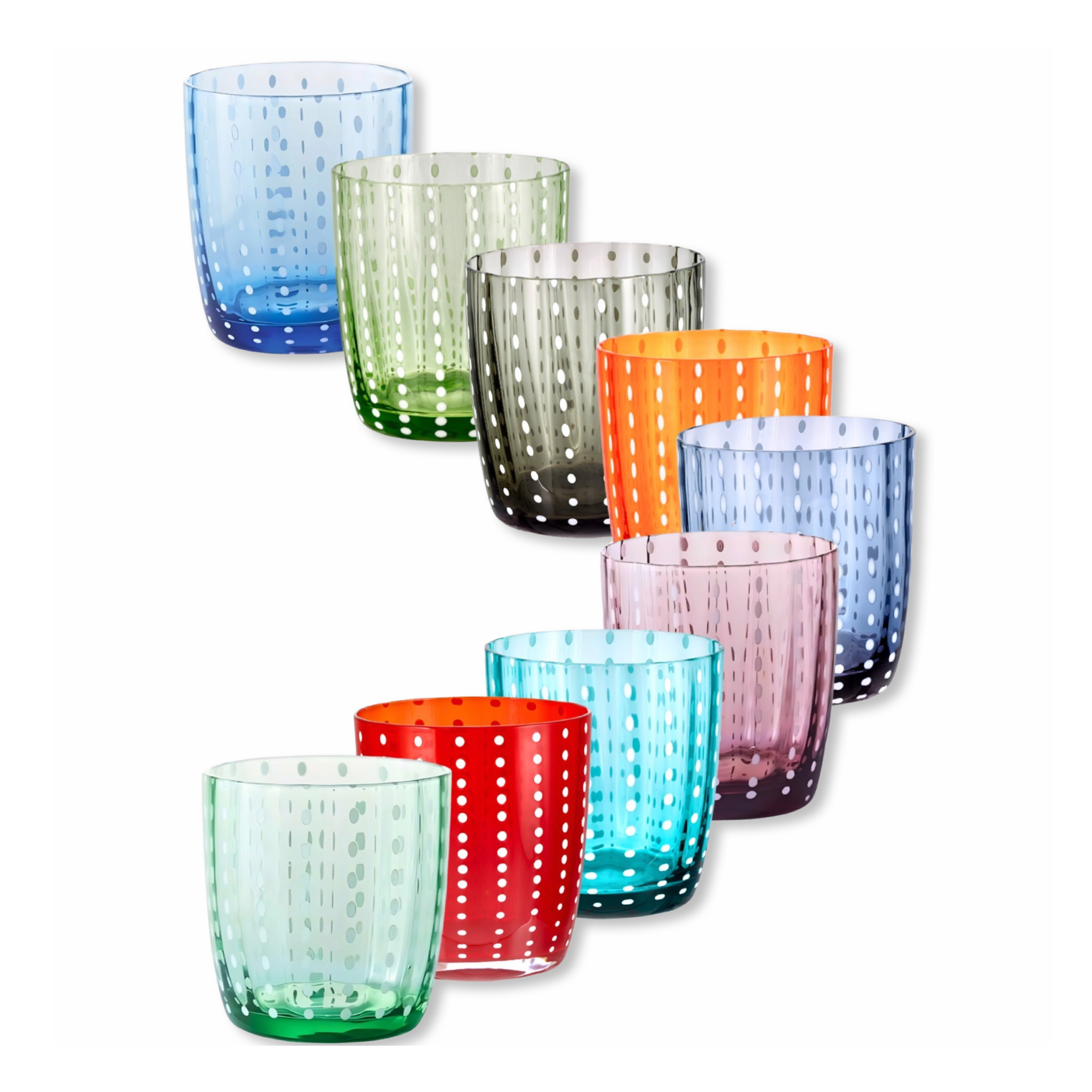 Bunte Trinkgläser Carnival von Livellara