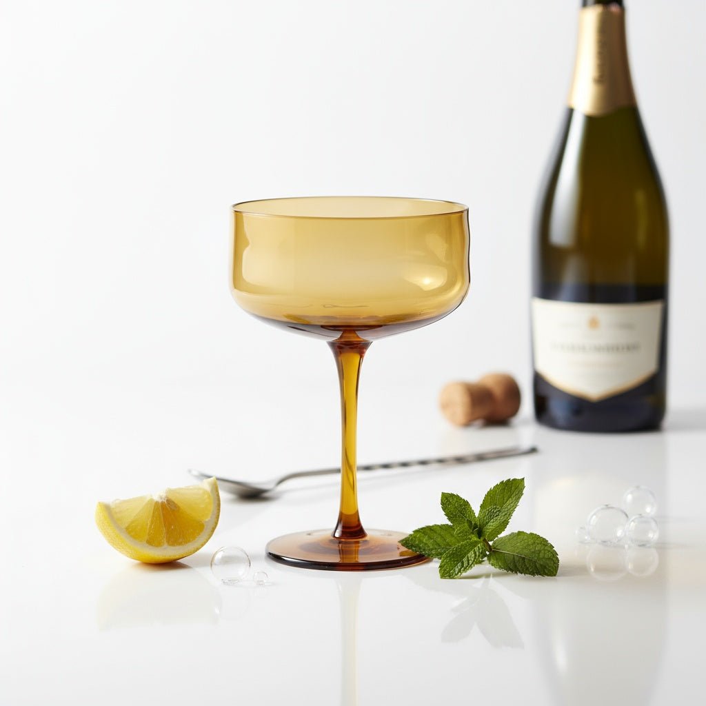 Handgefertigtes Coupe Glas Swirl