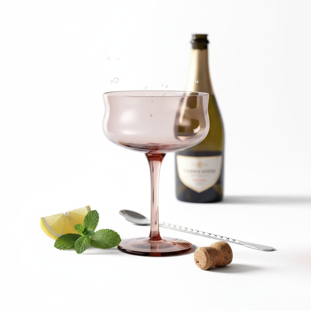 Handgefertigtes Coupe Glas Swirl