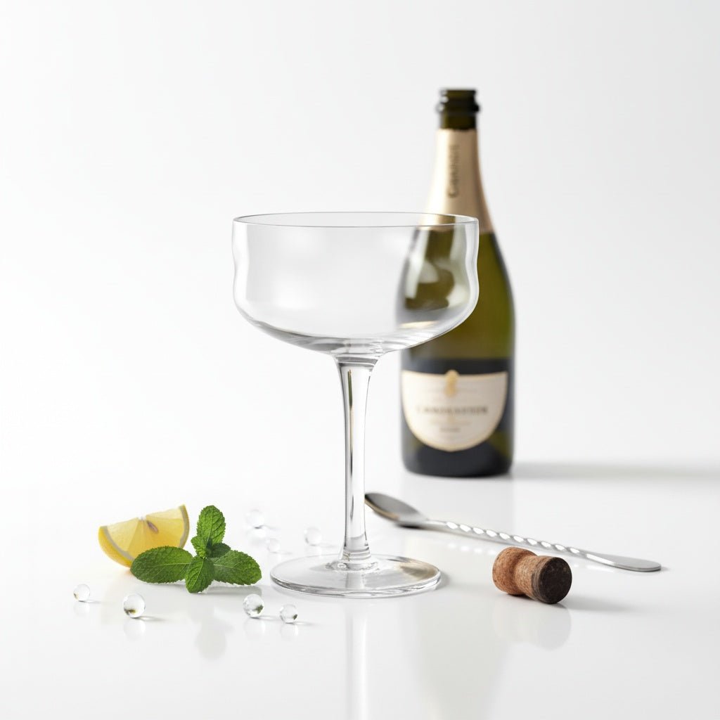 Handgefertigtes Coupe Glas Swirl