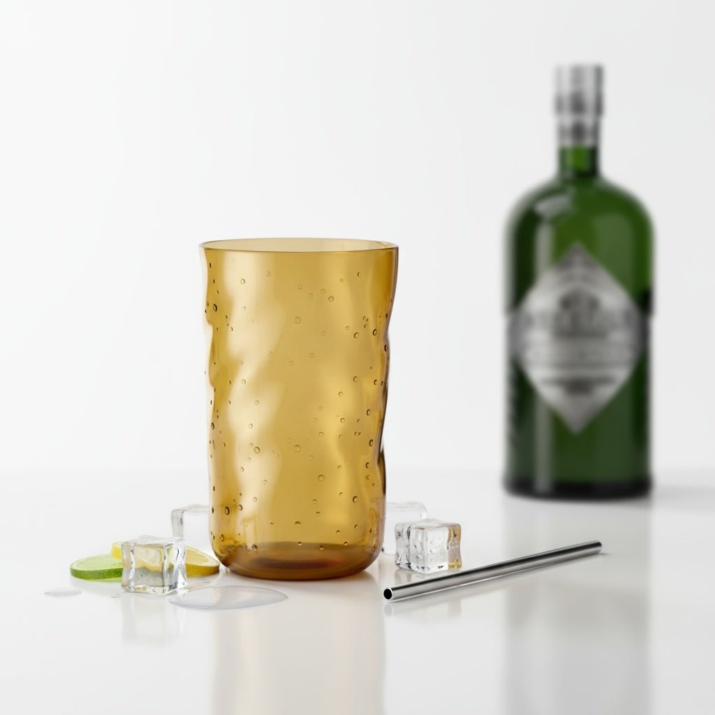 Handgefertigtes Longdrinkglas Swirl