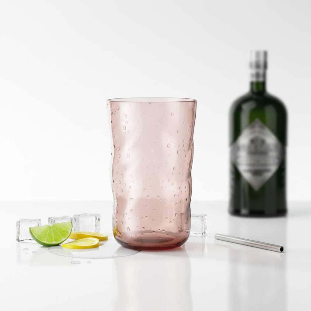 Handgefertigtes Longdrinkglas Swirl