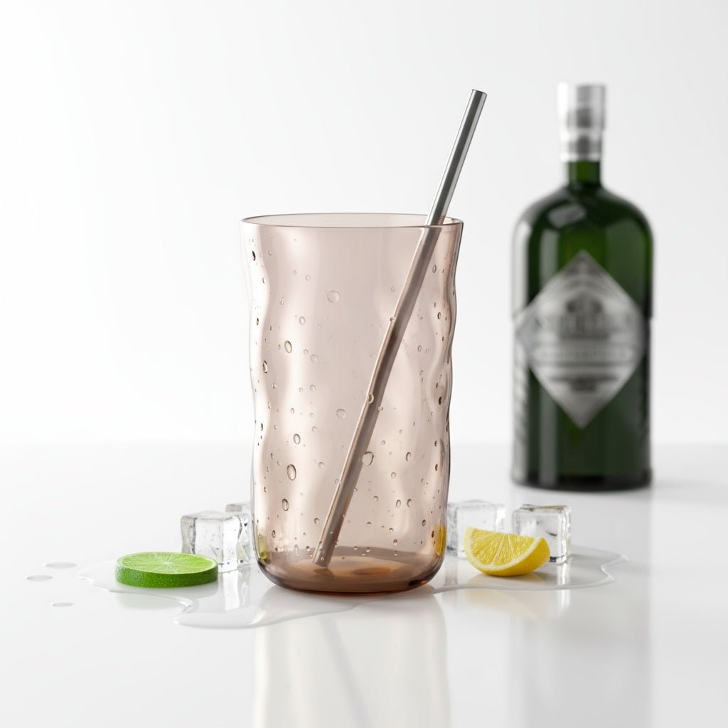 Handgefertigtes Longdrinkglas Swirl