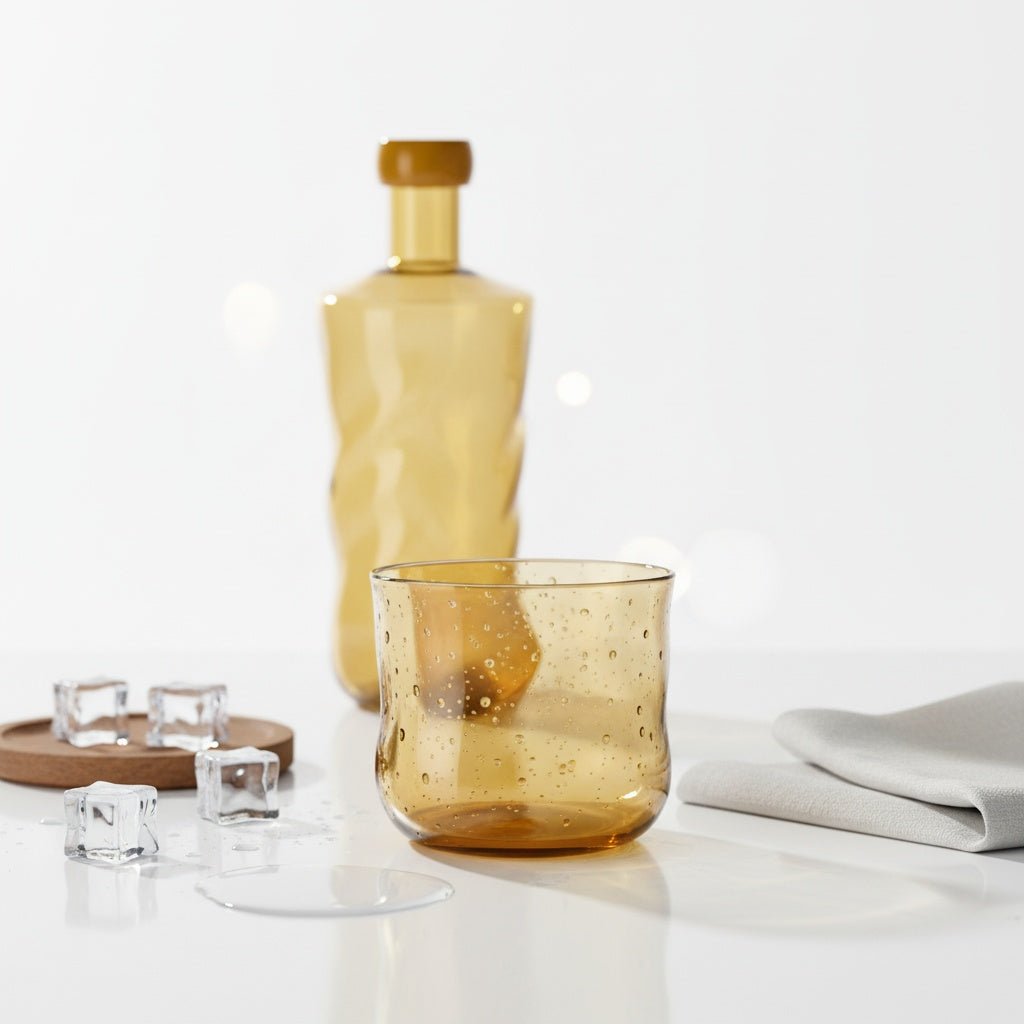 Handgefertigtes Tumbler Glas Swirl