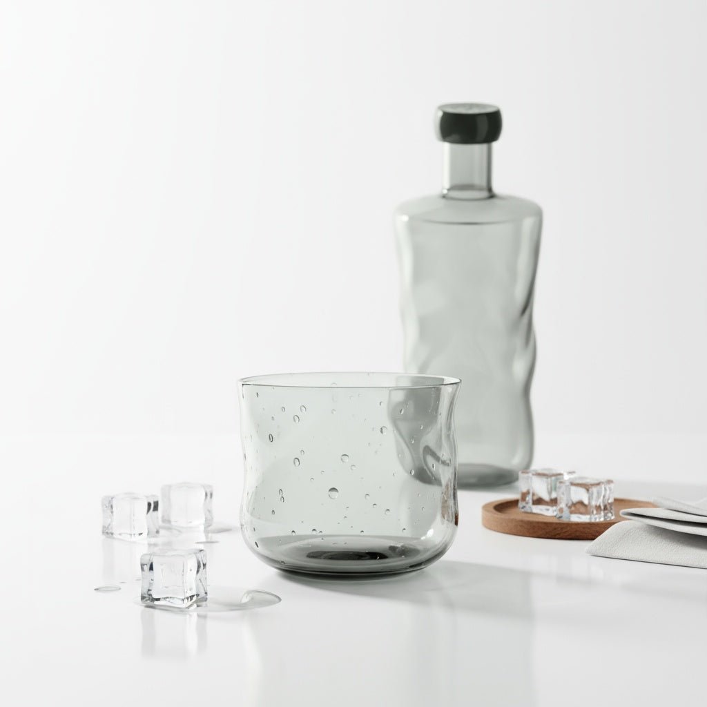 Handgefertigtes Tumbler Glas Swirl