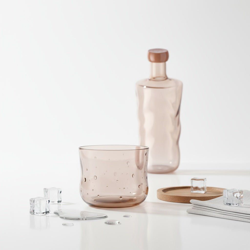 Handgefertigtes Tumbler Glas Swirl