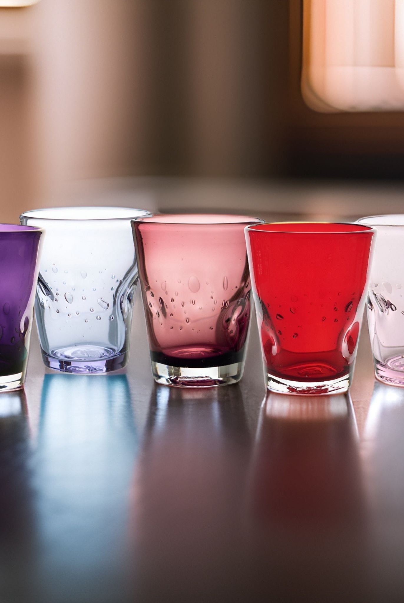 Rot und Violett Trinkgläser Laguna Aqua von italB.