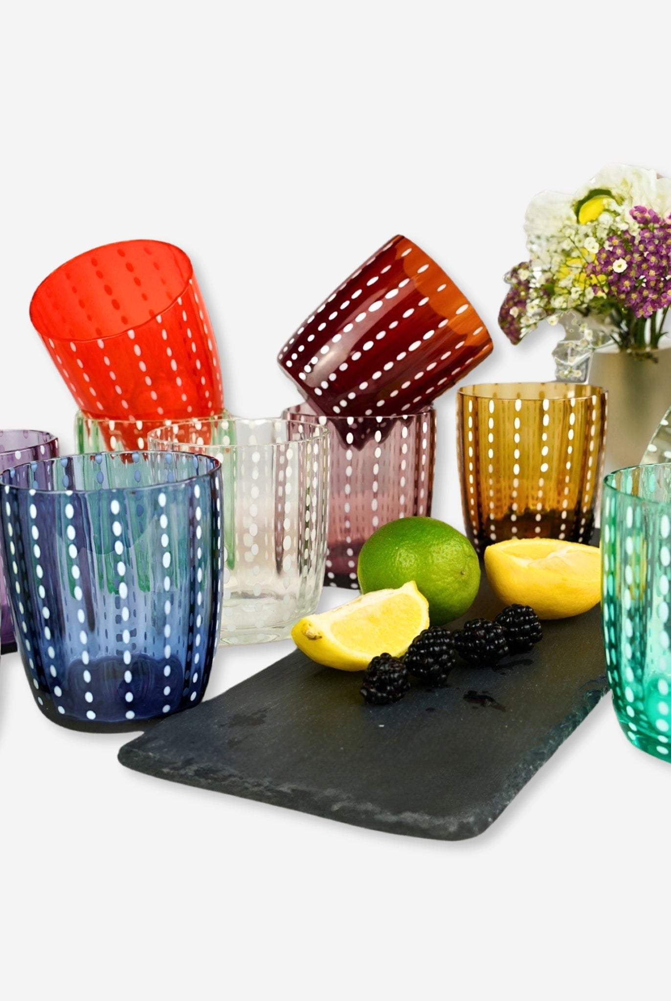 Bunte Trinkgläser Carnival von Livellara