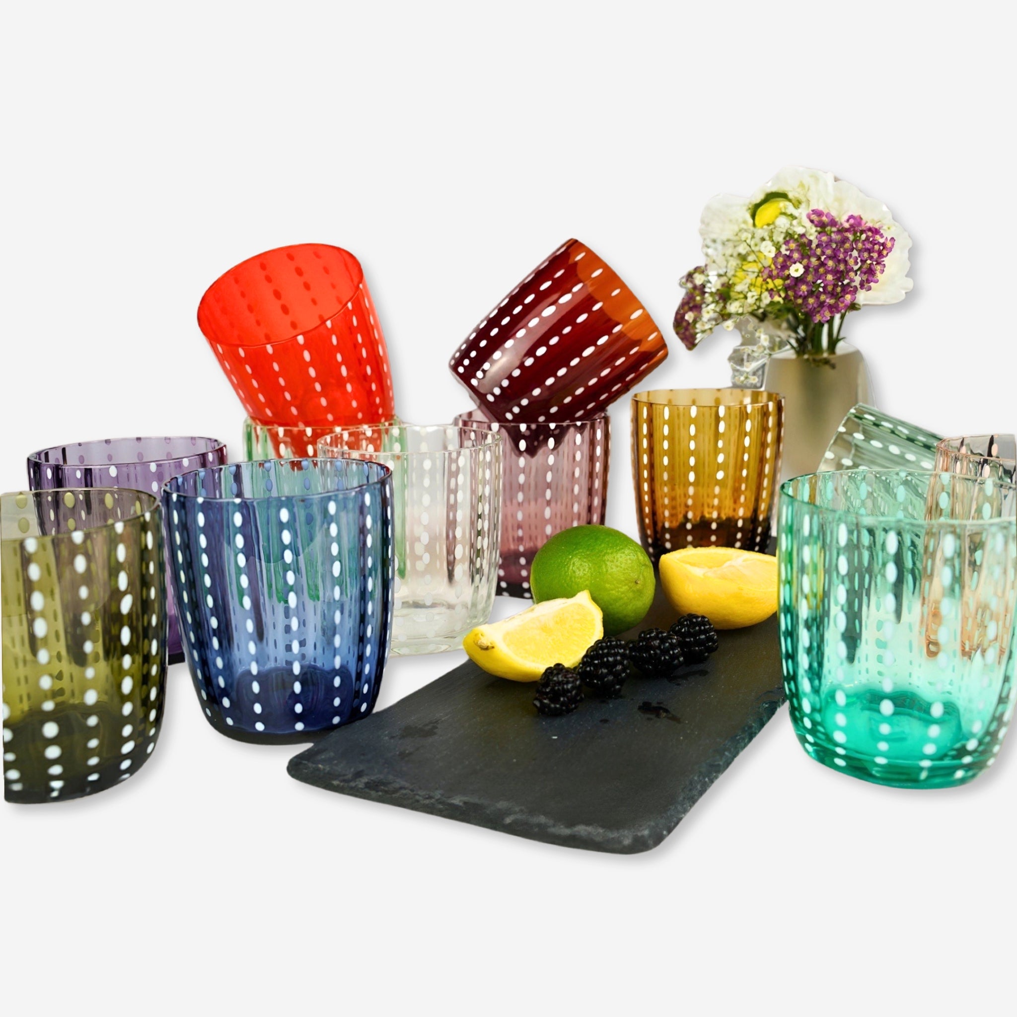 Bunte Trinkgläser Carnival von Livellara