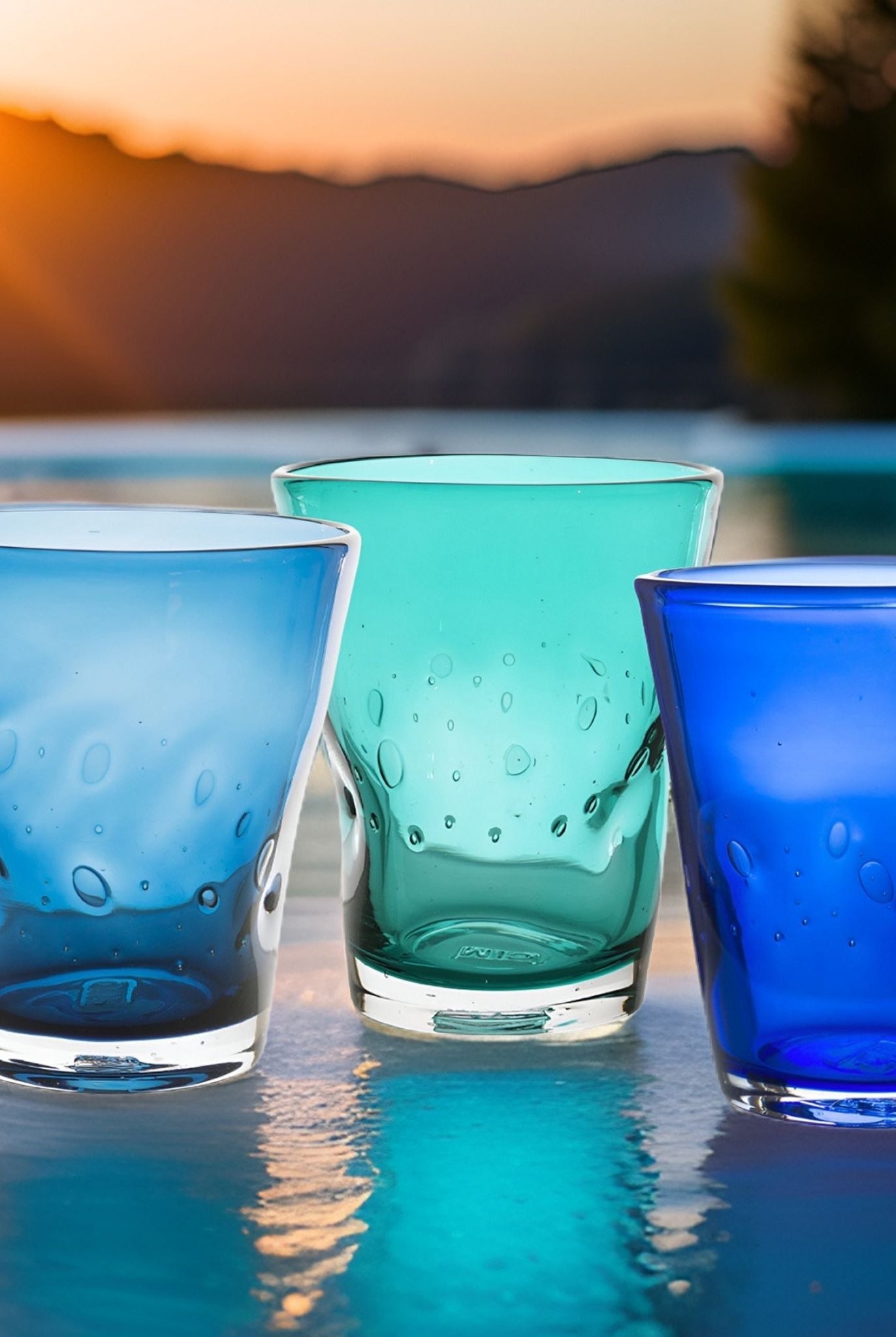 Blaue Trinkgläser Laguna Aqua von italB.