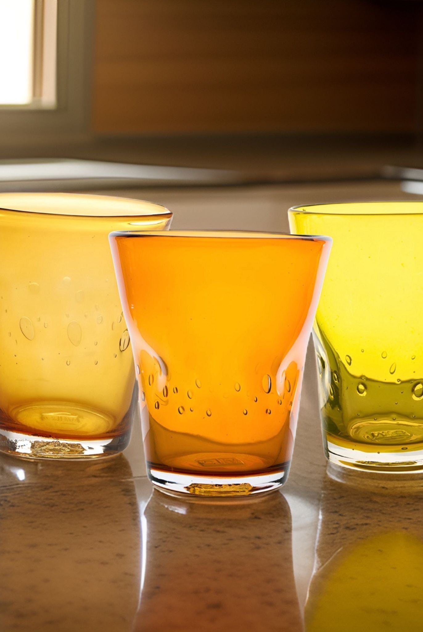 Gelb und Orange Trinkgläser Laguna Aqua von italB.