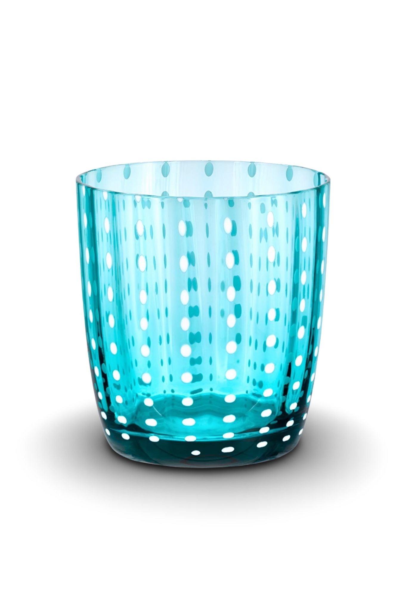 Türkises Trinkglas Carnival von Livellara