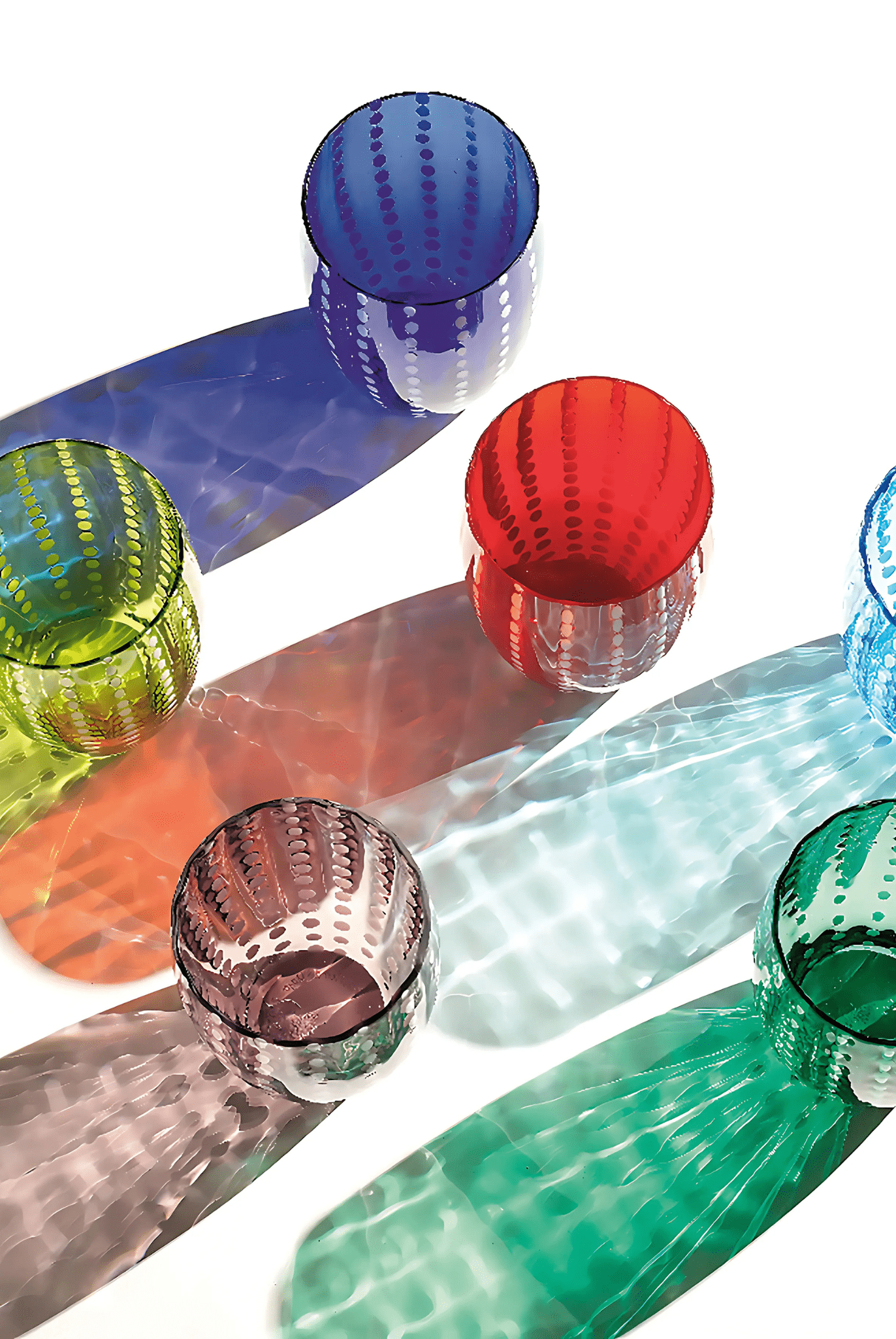 Bunte Zafferano Trinkgläser Perle