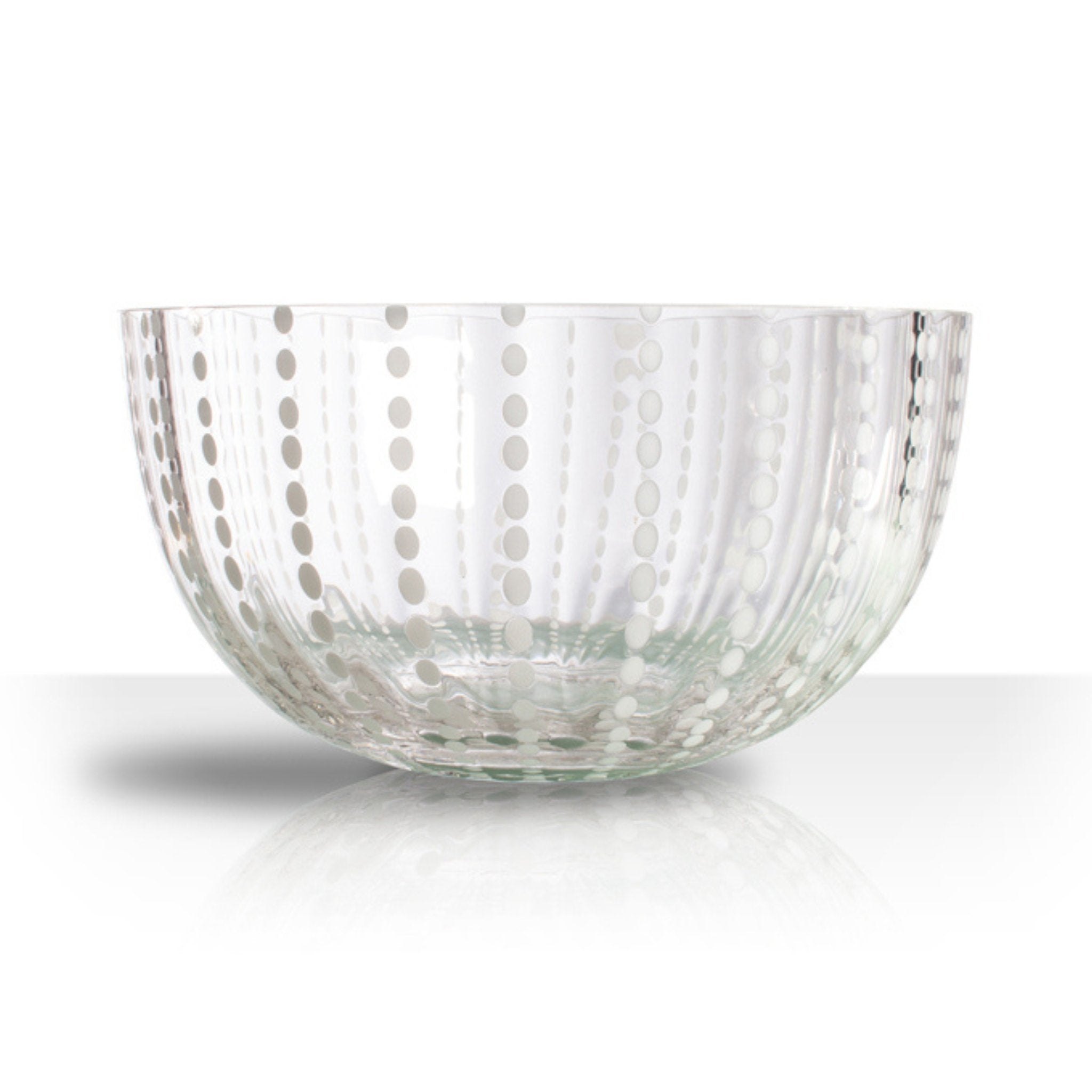 Zafferano Schale Perle transparent mit Perlenmuster