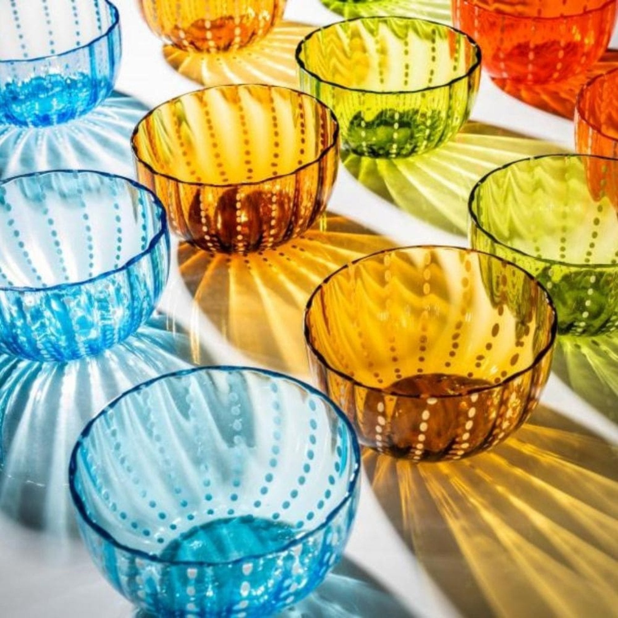 Bunte Zafferano Perle Schalen