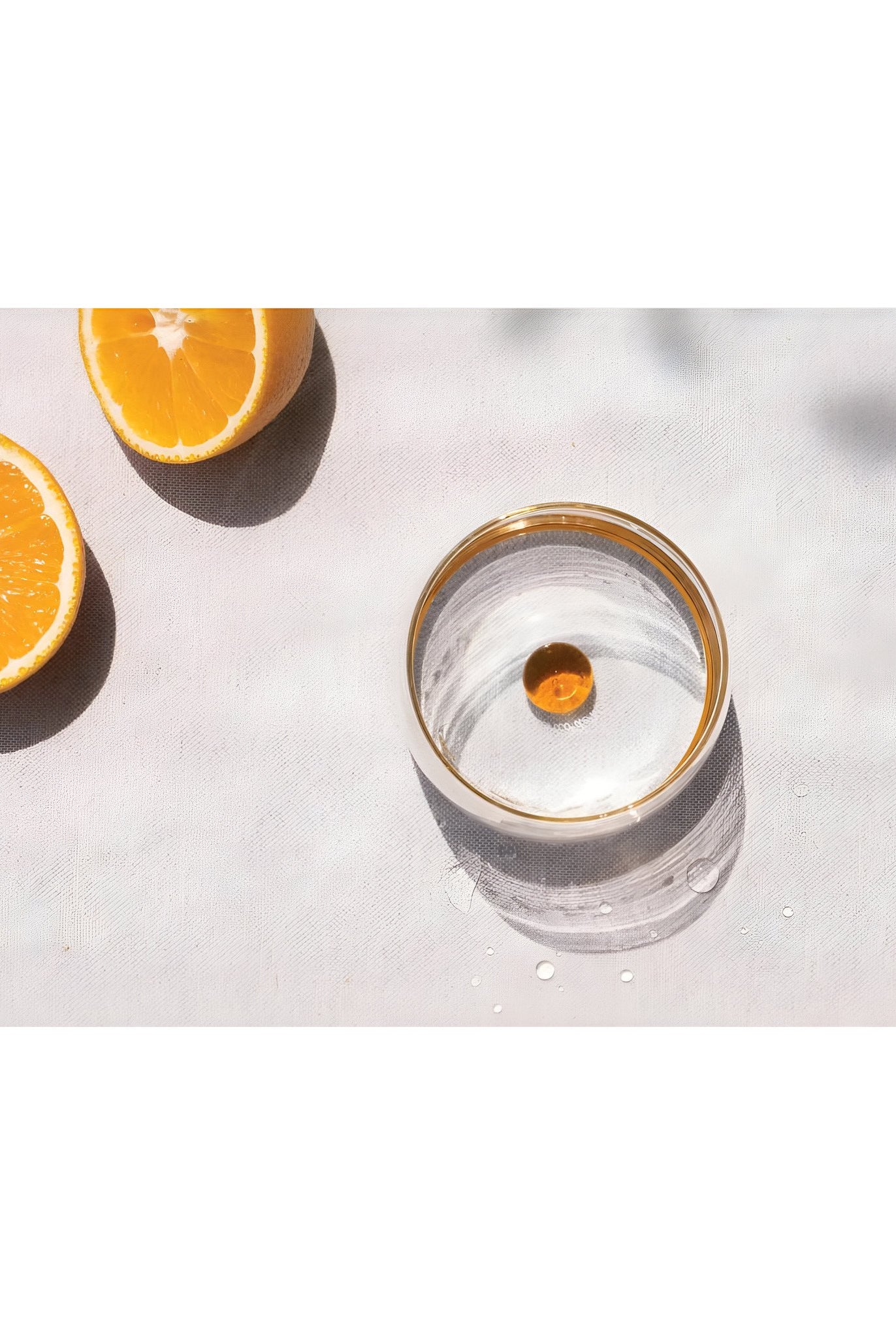 Zafferano Trinkglas Bilia mit Amber Murmel im Inneren