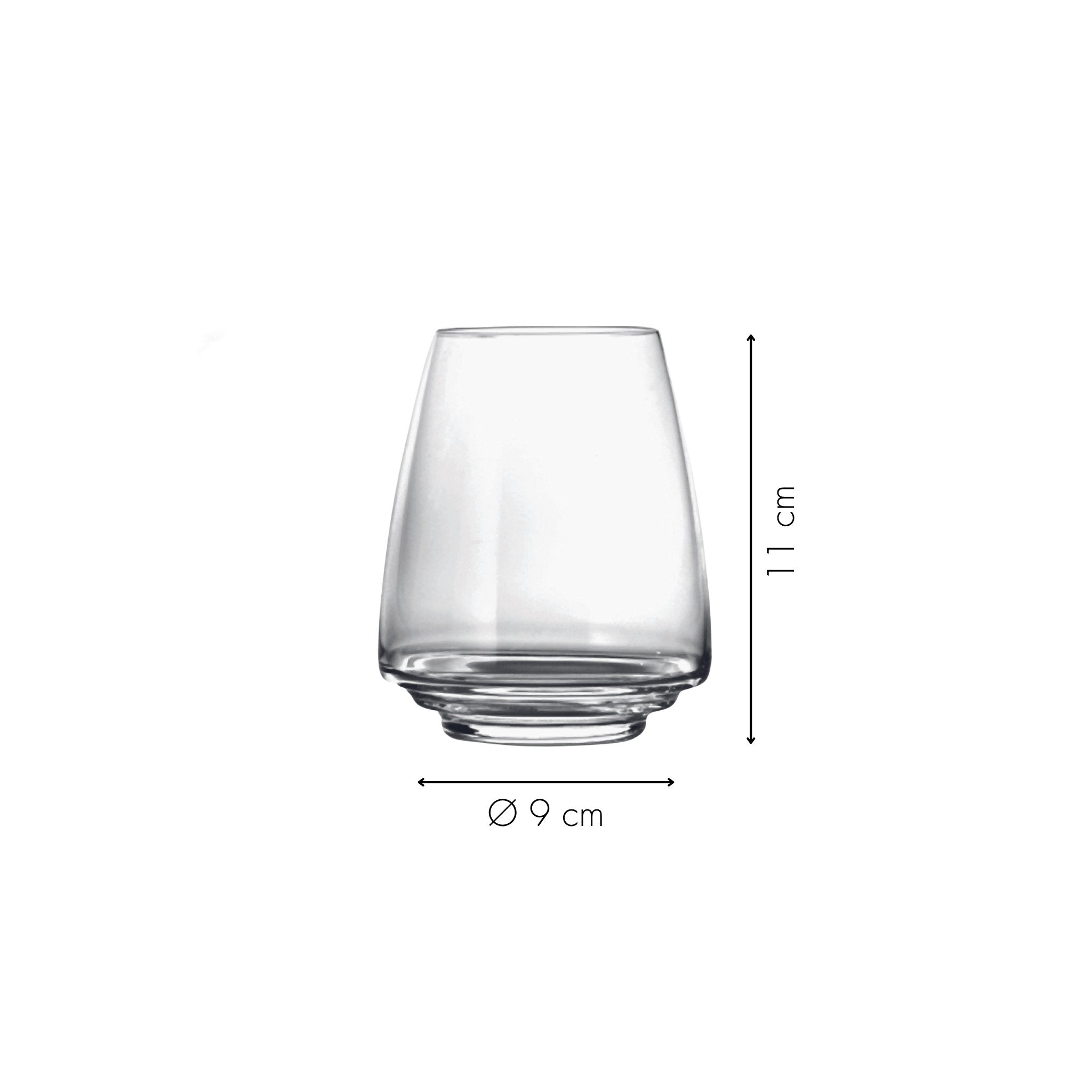 Trinkglas Höhe und Durchmesser in Centimeter