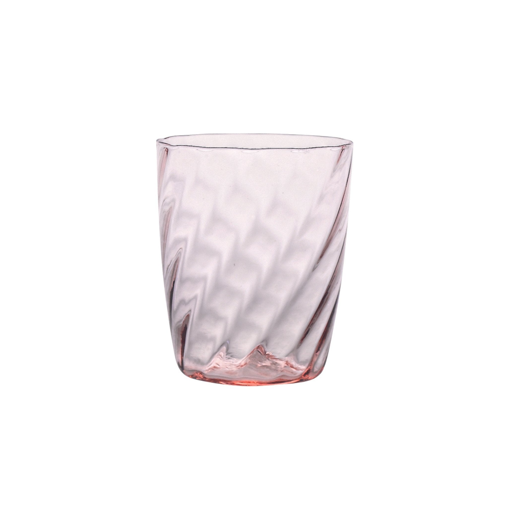 Trinkglas pink mit Schattierungen