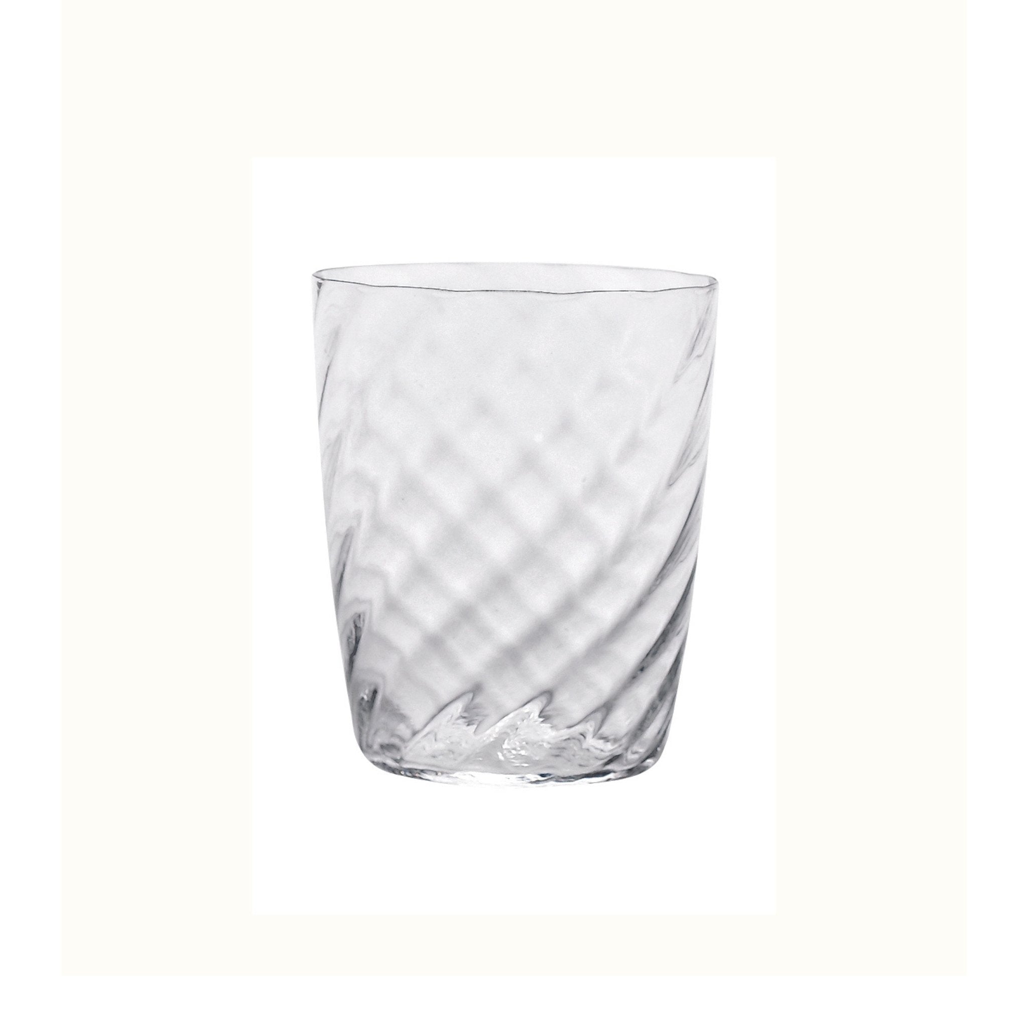 Trinkglas transparent mit Schattierungen