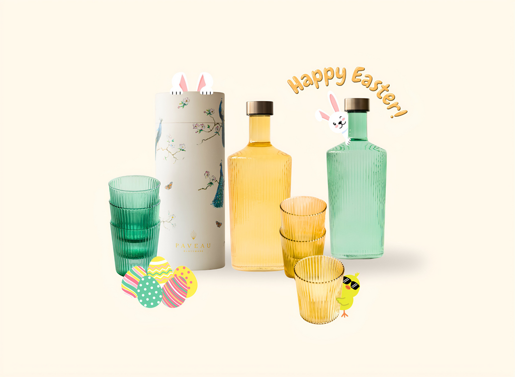 Ostern Osterfarbende Trinkgläser und Wasserflaschen von Paveau