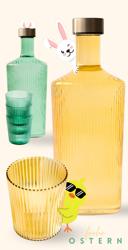 Ostern Osterfarbende Trinkgläser und Wasserflaschen von Paveau