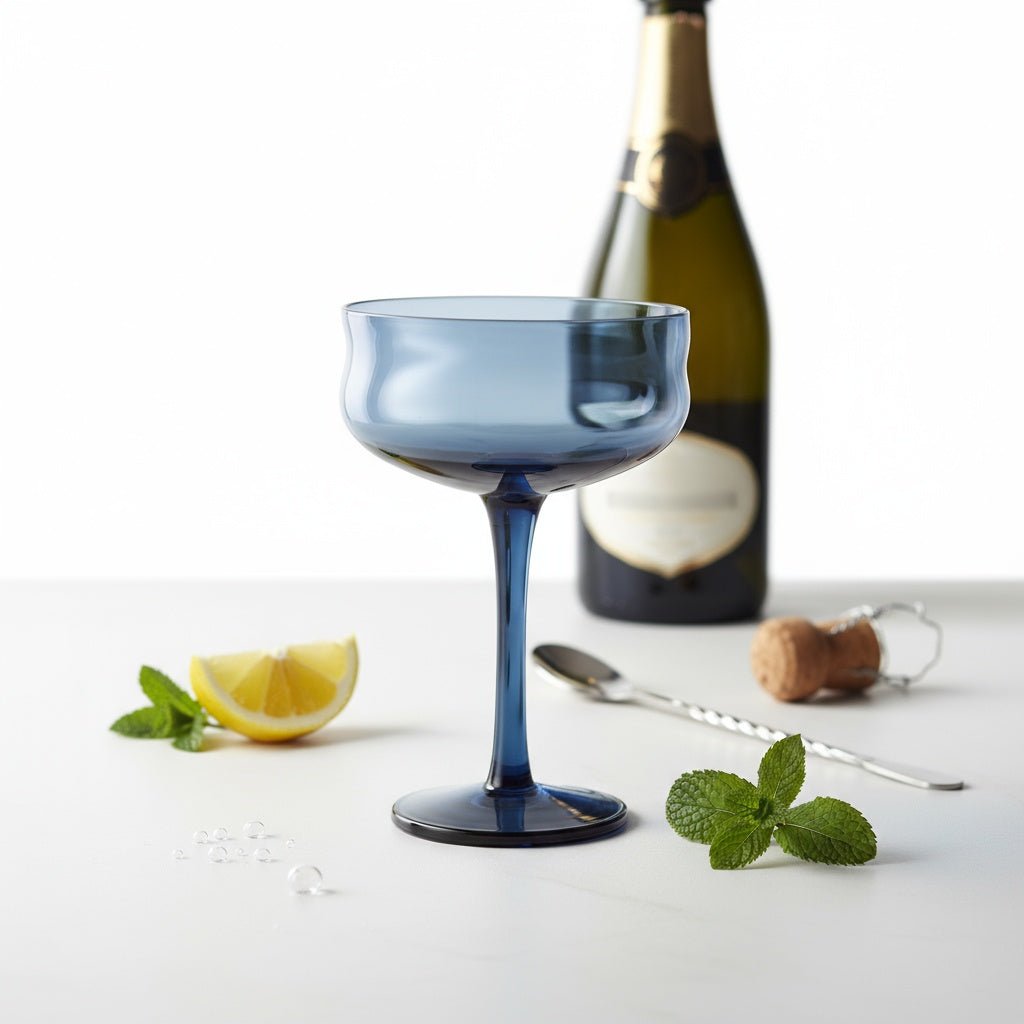 Handgefertigtes Coupe Glas Swirl