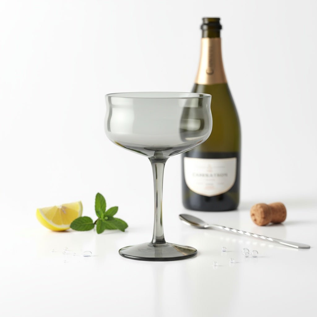 Handgefertigtes Coupe Glas Swirl