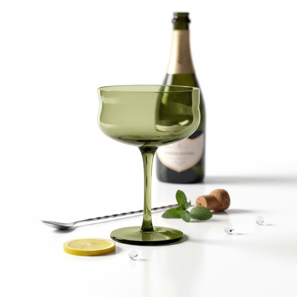 Handgefertigtes Coupe Glas Swirl