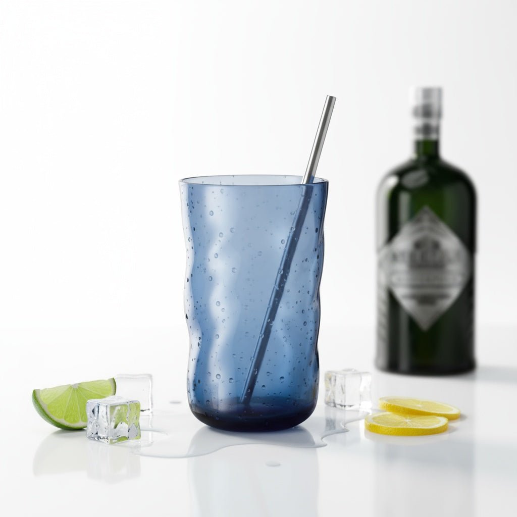 Handgefertigtes Longdrinkglas Swirl