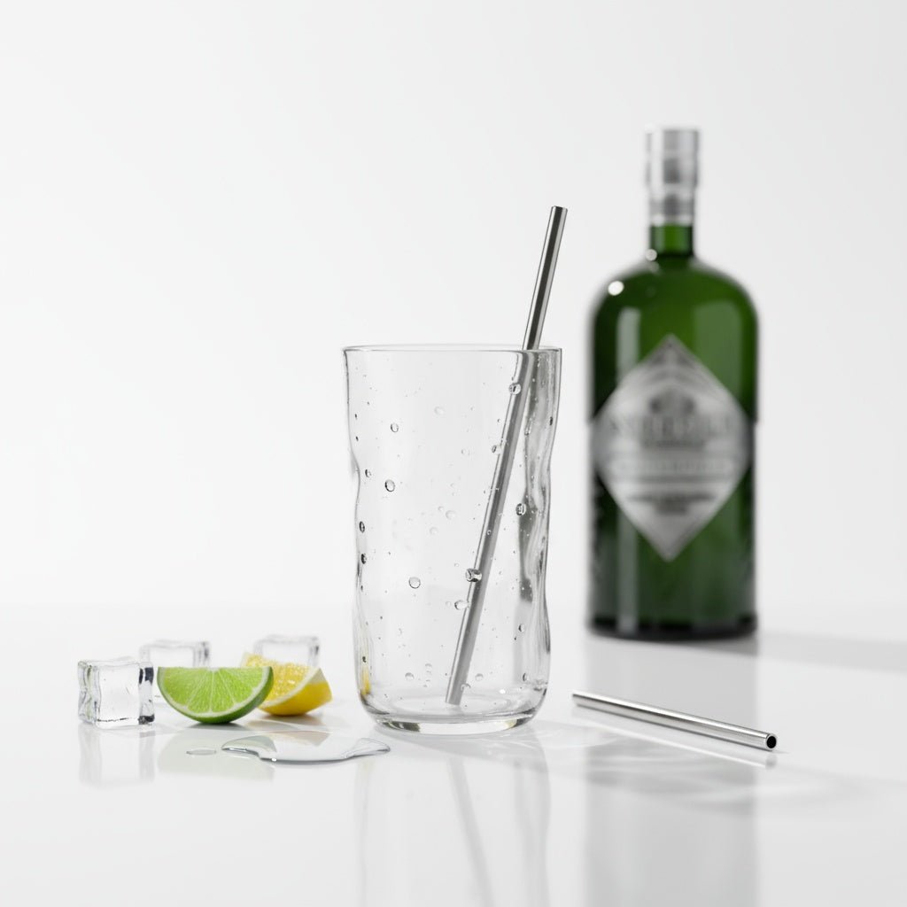 Handgefertigtes Longdrinkglas Swirl