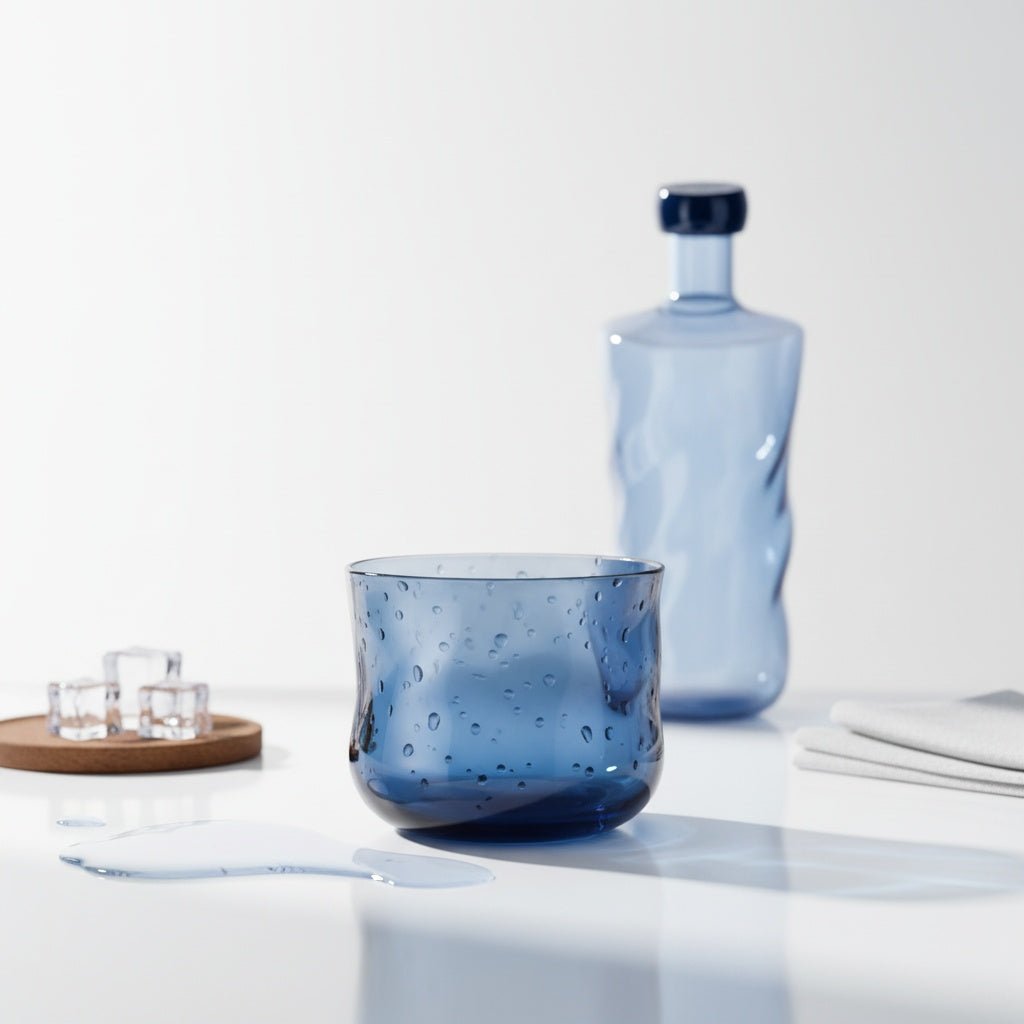 Handgefertigtes Tumbler Glas Swirl