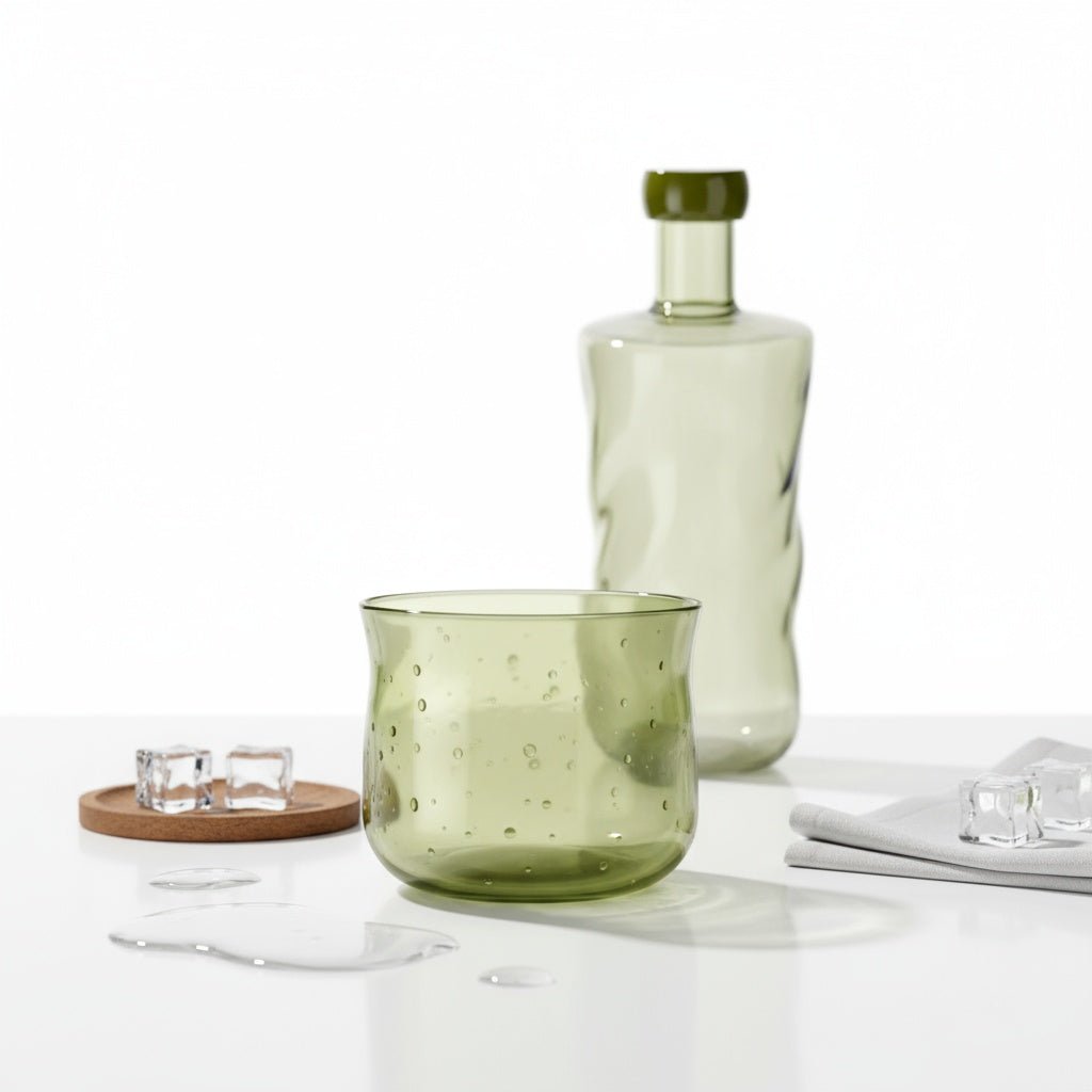 Handgefertigtes Tumbler Glas Swirl