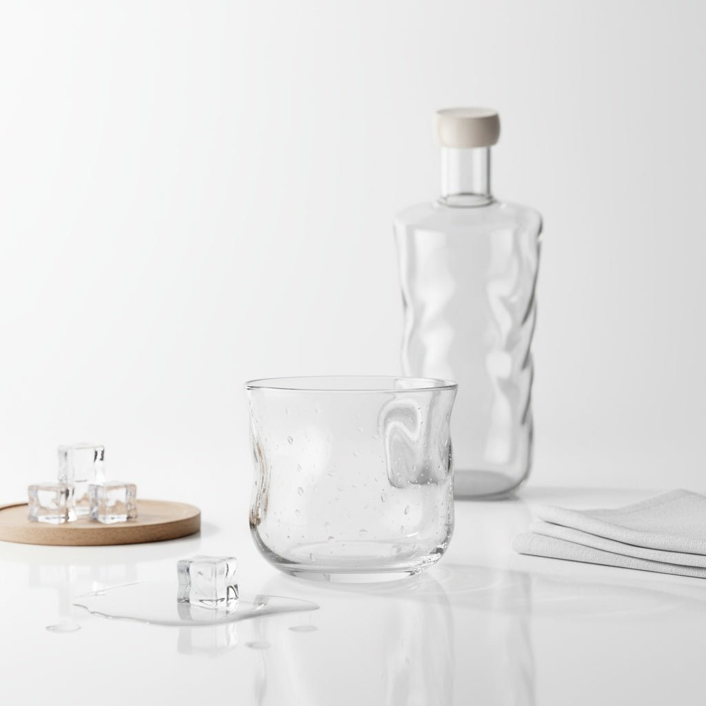 Handgefertigtes Tumbler Glas Swirl