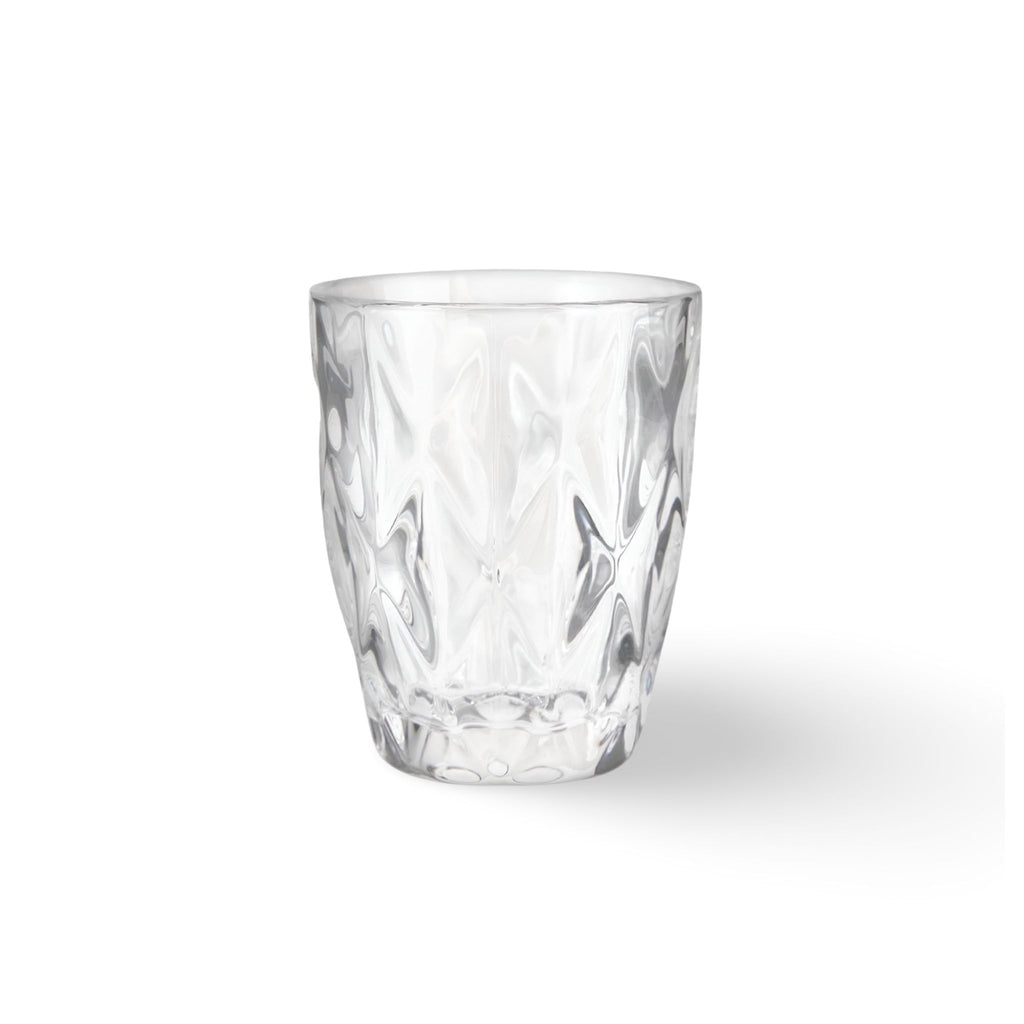 Transparent Trinkglas, Wasserglas Basic mit Rautenmuster von Werner Voß