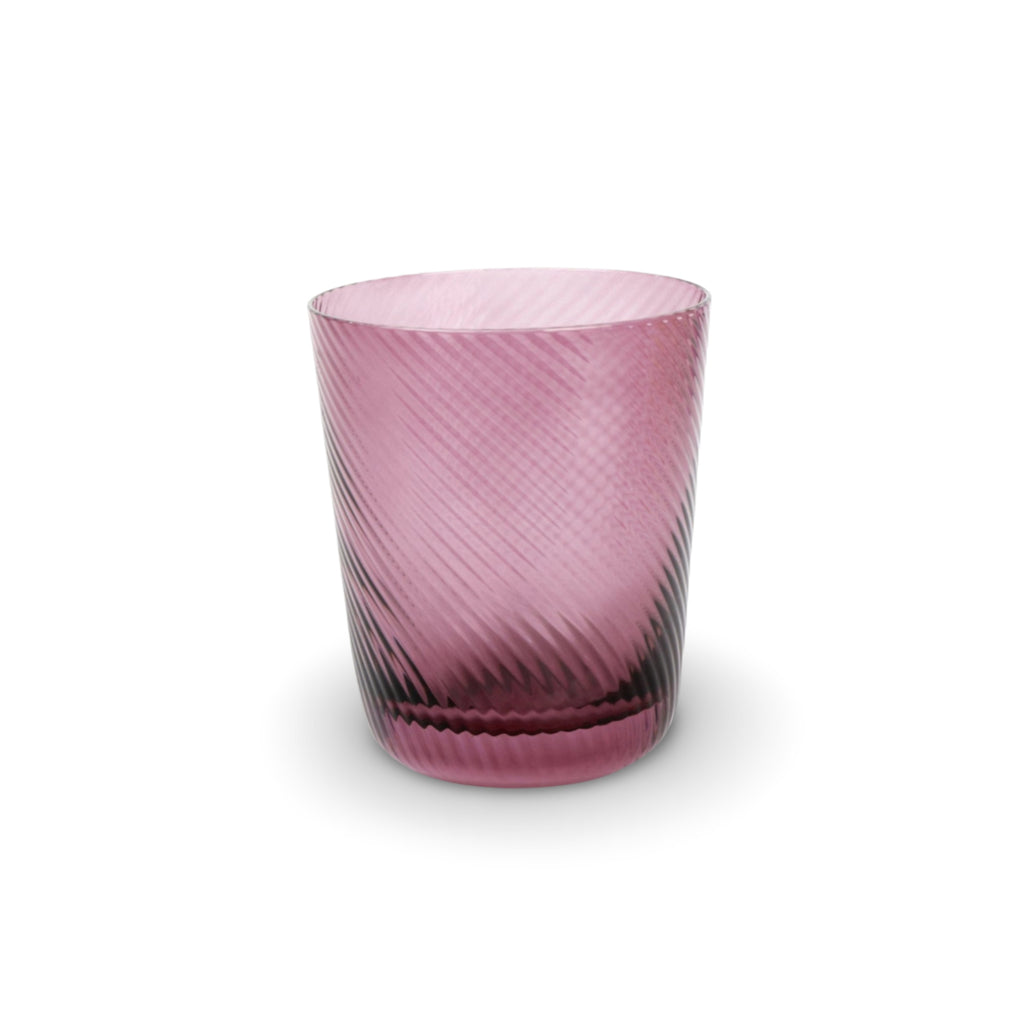 Trinkglas Korfu in amethyst, 400 ml, mit Rillenmuster, handgefertigt von Lambert.