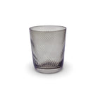 Trinkglas Korfu in grau, 400 ml, mit Rillenmuster, handgefertigt von Lambert.