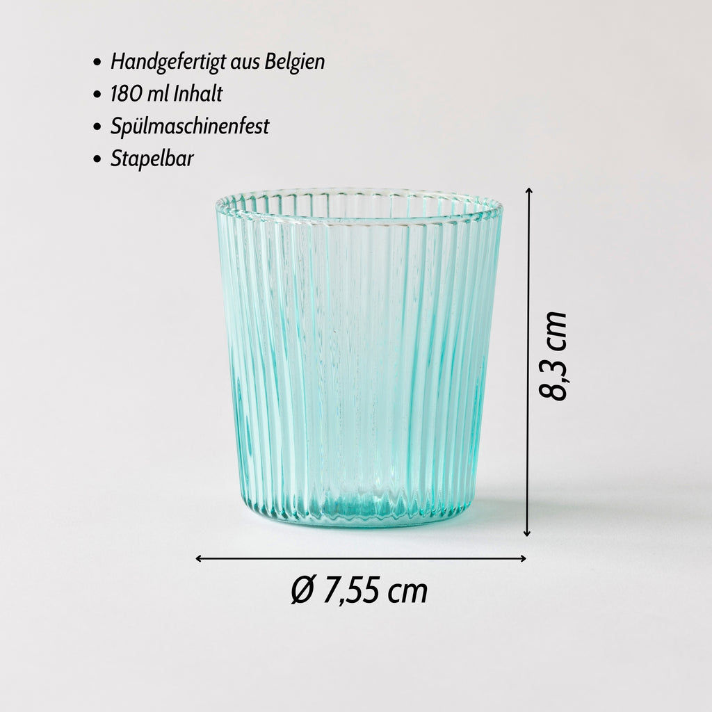 Trinkglas Paveau Größe und Durchmesser in Zentimeter