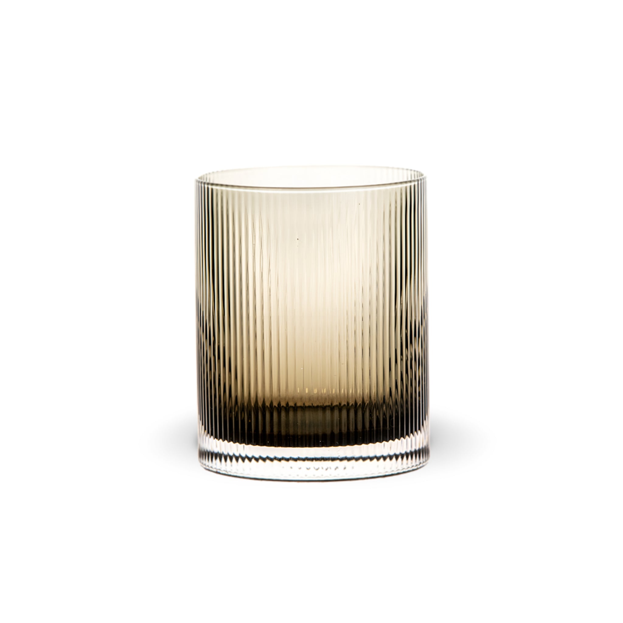 Graues Trinkglas Rigatino, 350 ml Tumbler, von Livellara.