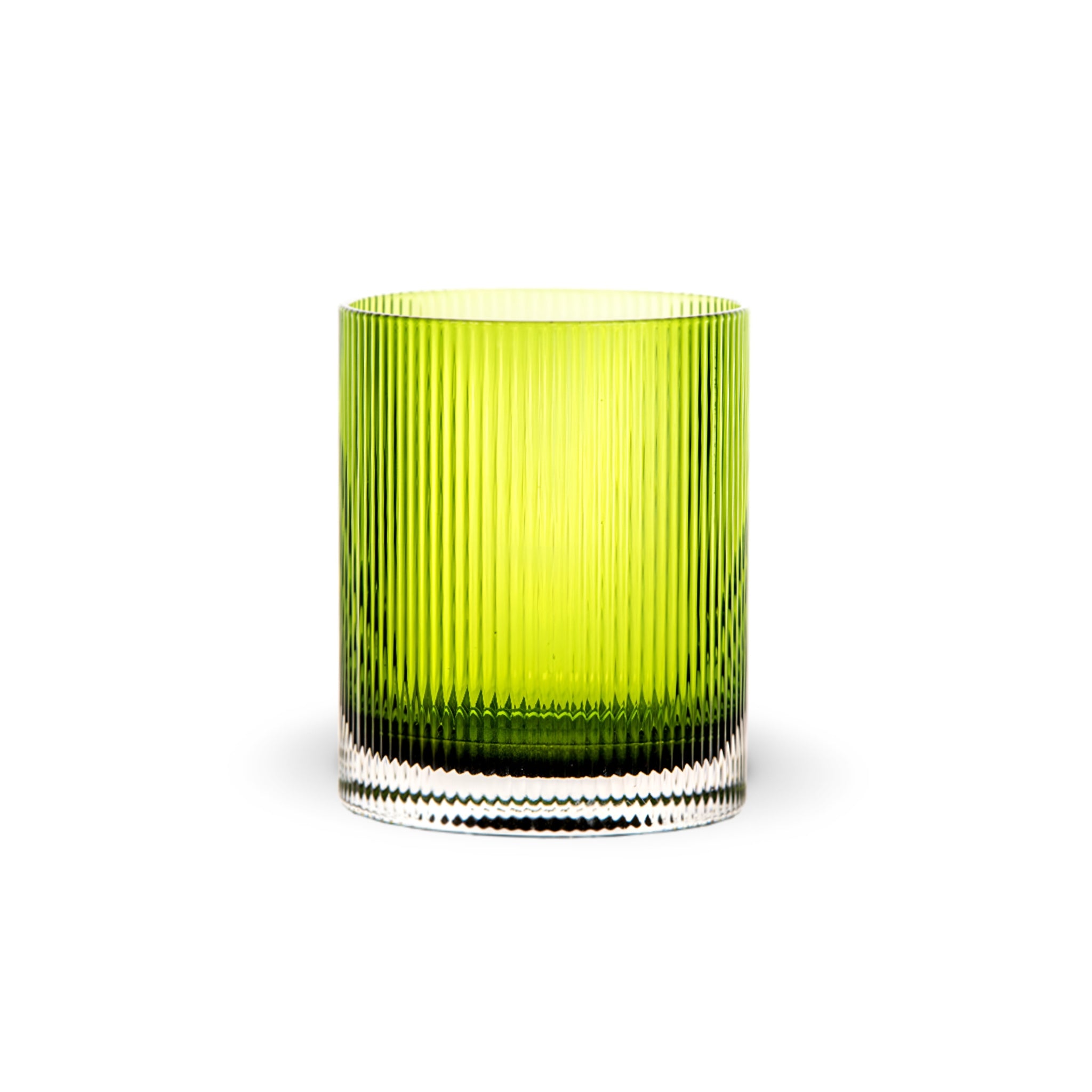 Grünes Trinkglas Rigatino, 350 ml Tumbler, von Livellara.