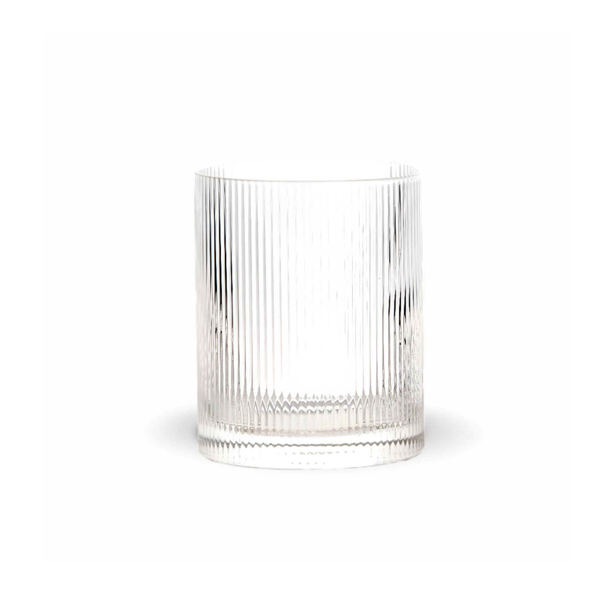 Transparentes Trinkglas Rigatino, 350 ml Tumbler, von Livellara.