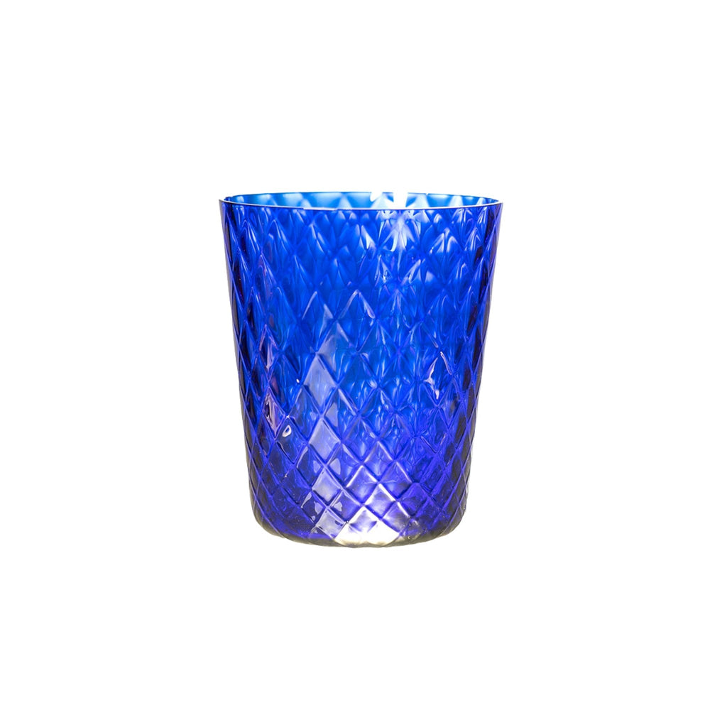 Trinkglas in Farbe royalblau