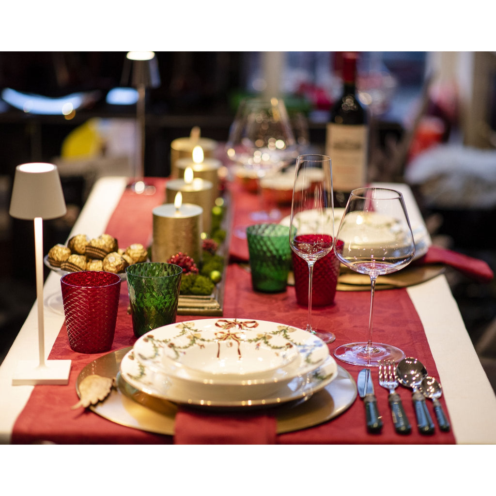 Zafferano Veneziano Trinkgläser in weihnachtlichen rot und grün