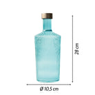 Paveau Wasserflasche türkis von Paveau Höhe und Durchmesser in Zentimeter