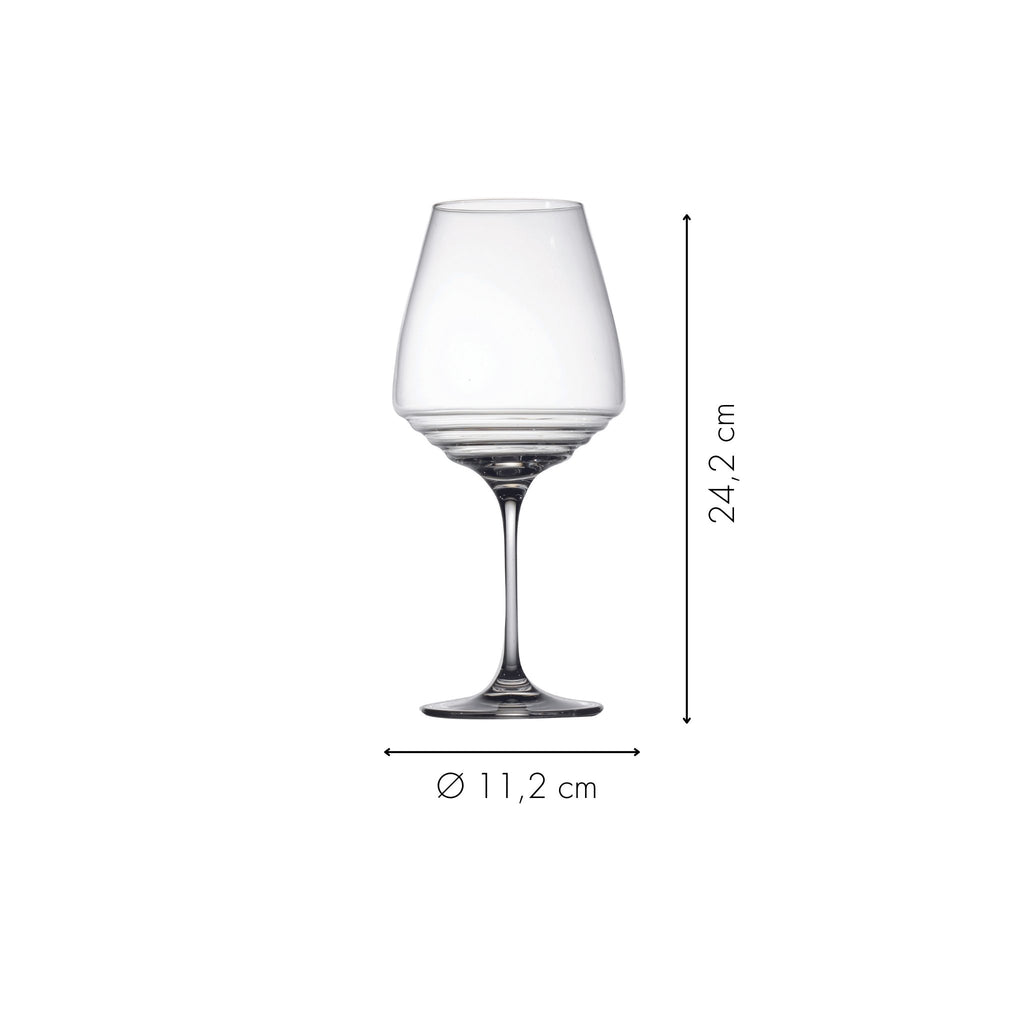 Zafferano Weinglas Esperienze Höhe und Durchmesser in Zentimeter