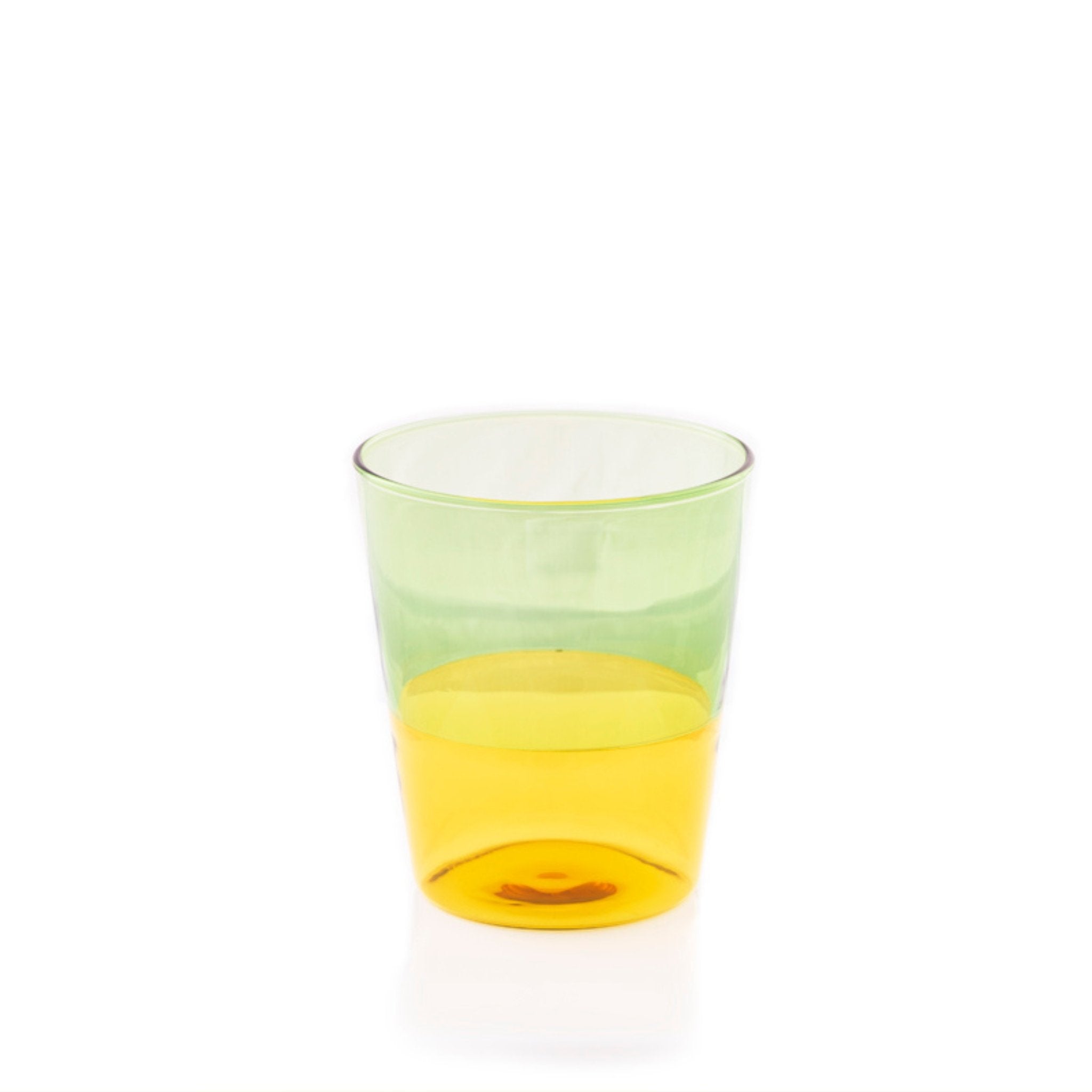 Trinkgläser in Farbe Hellgrün und Lemon