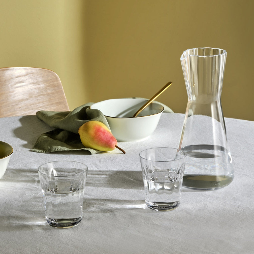 Karaffe, Trinkgläser transparent