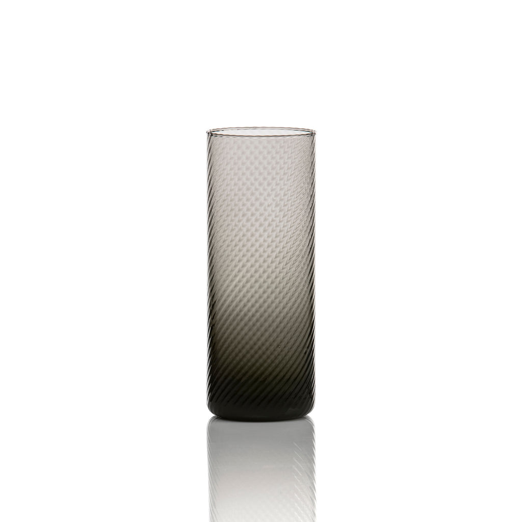 Wasserglas Gritti mit Torsé-Muster von VGnewtrend Farbe grau