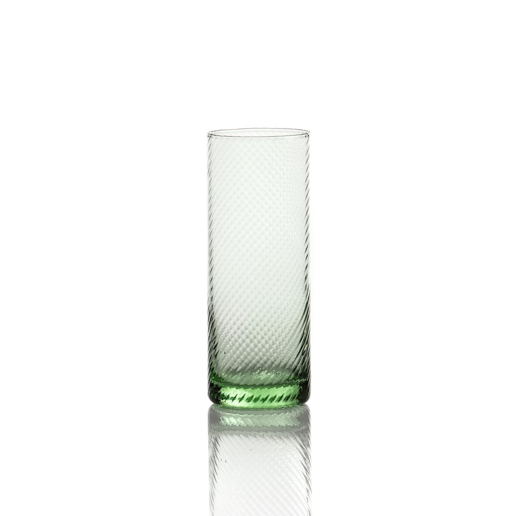 Wasserglas Gritti mit Torsé-Muster von VGnewtrend Farbe grün